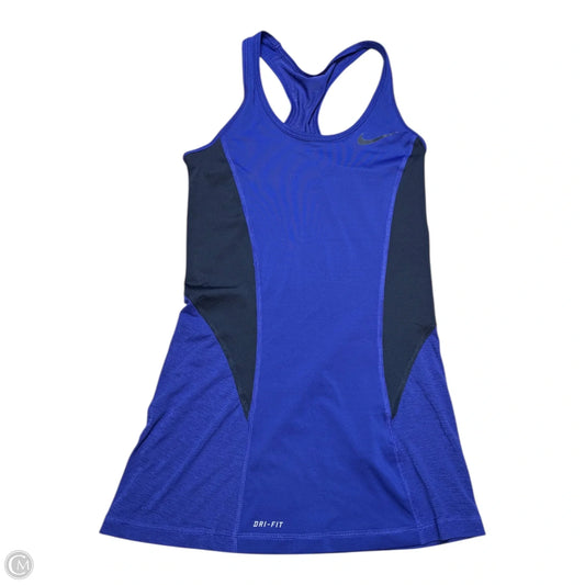 Athletic Tank Top By Nike In Black & Blue, Size: Xs