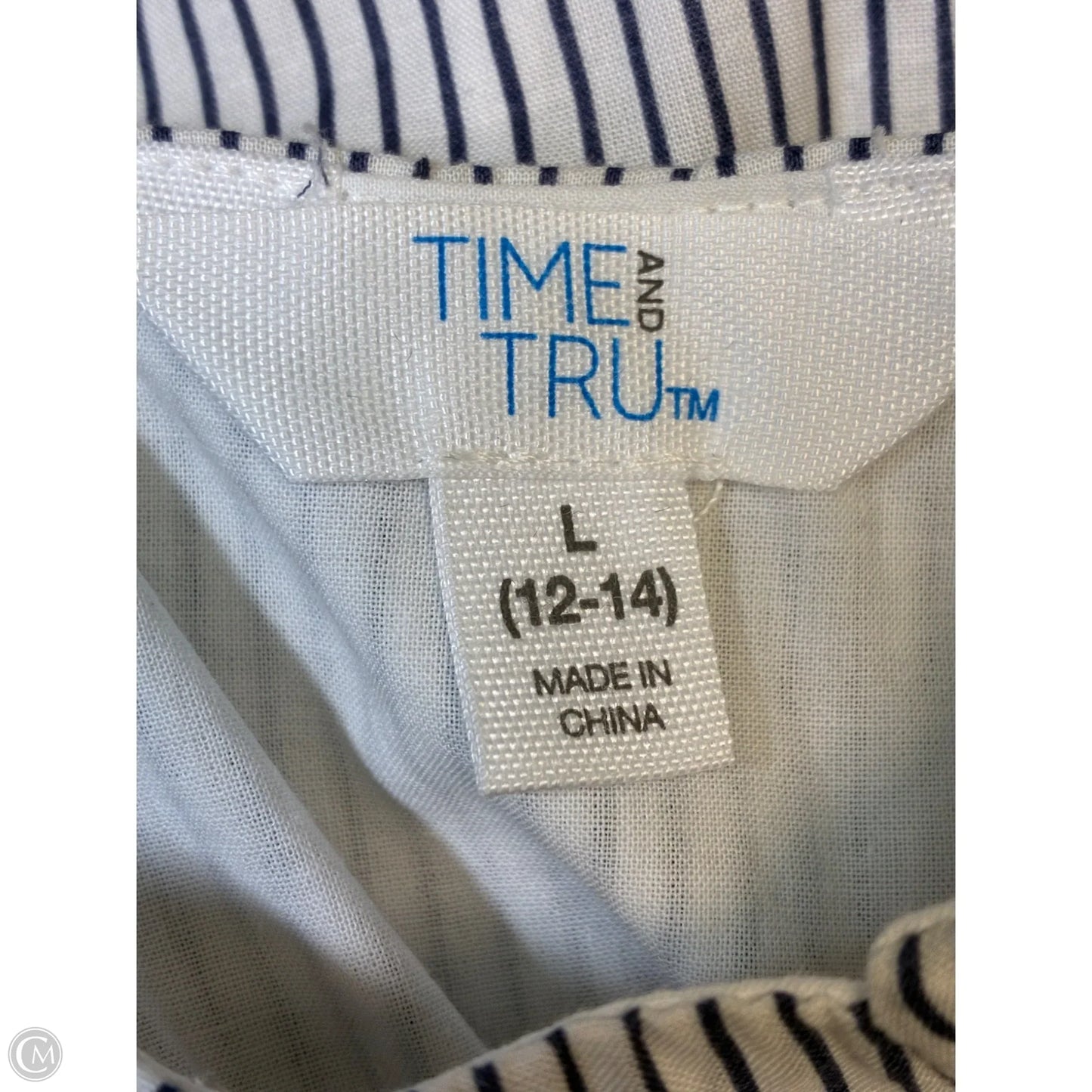 Dress Casual Maxi By Time And Tru In Striped Pattern, Size: L