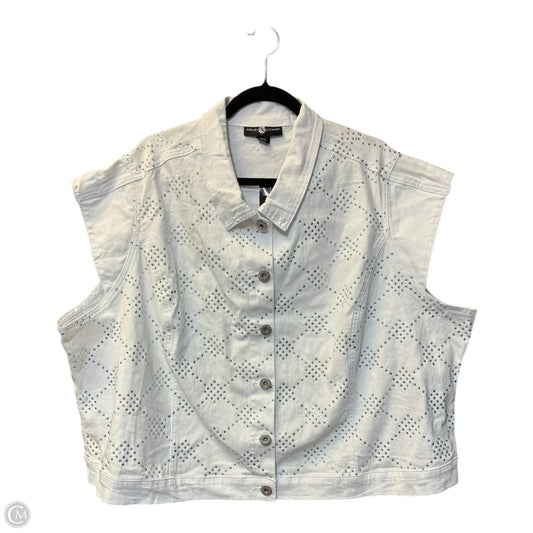 Top Sleeveless By Ashley Stewart In White, Size: 3x