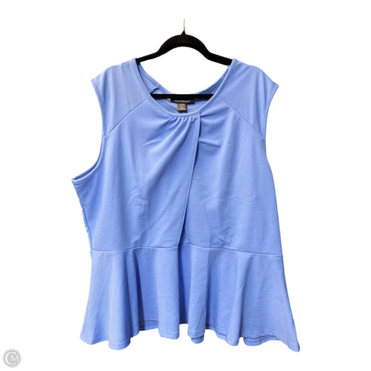Top Sleeveless By Ashley Stewart In Blue, Size: 3x