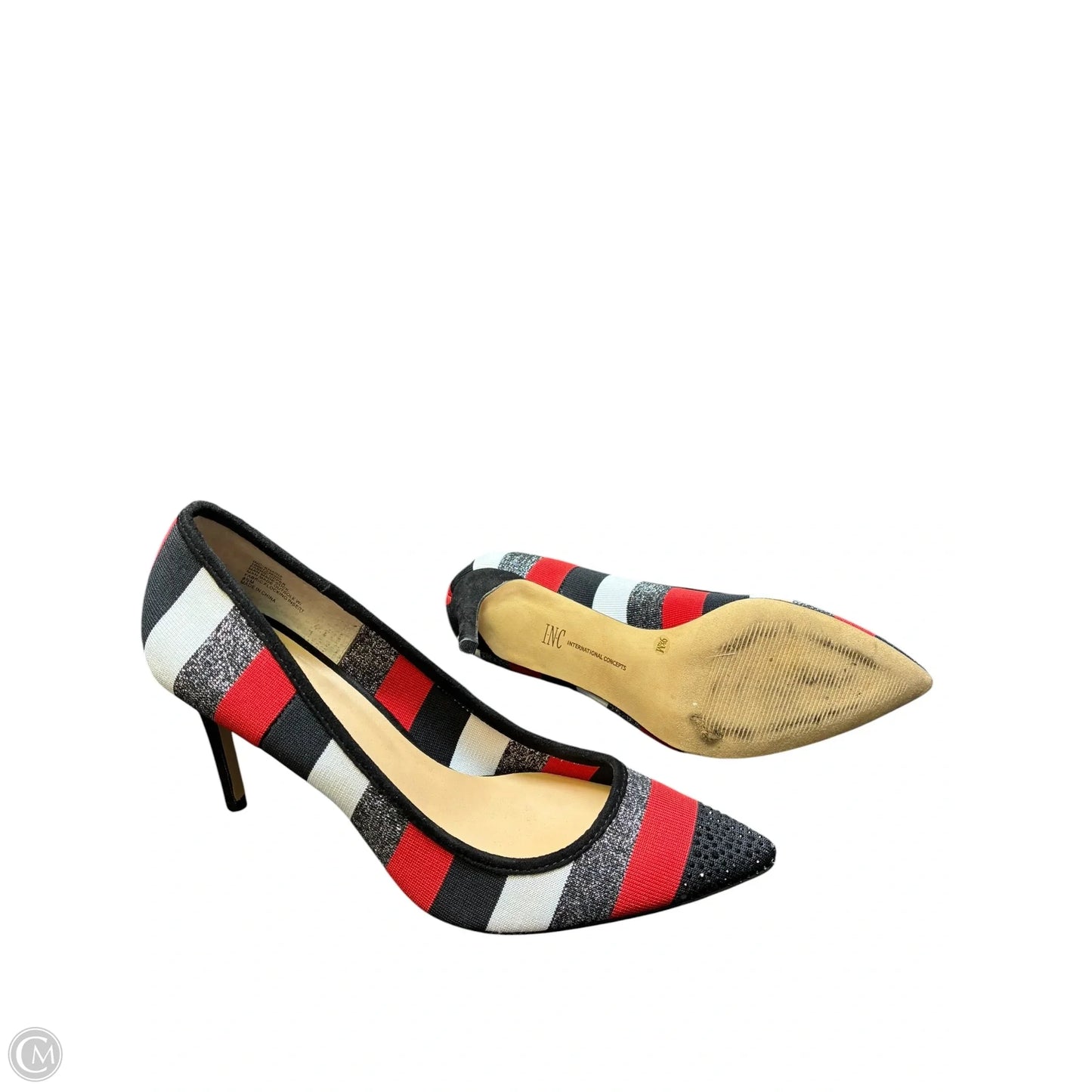 Shoes Heels Stiletto By Inc In Black & Red, Size: 9.5