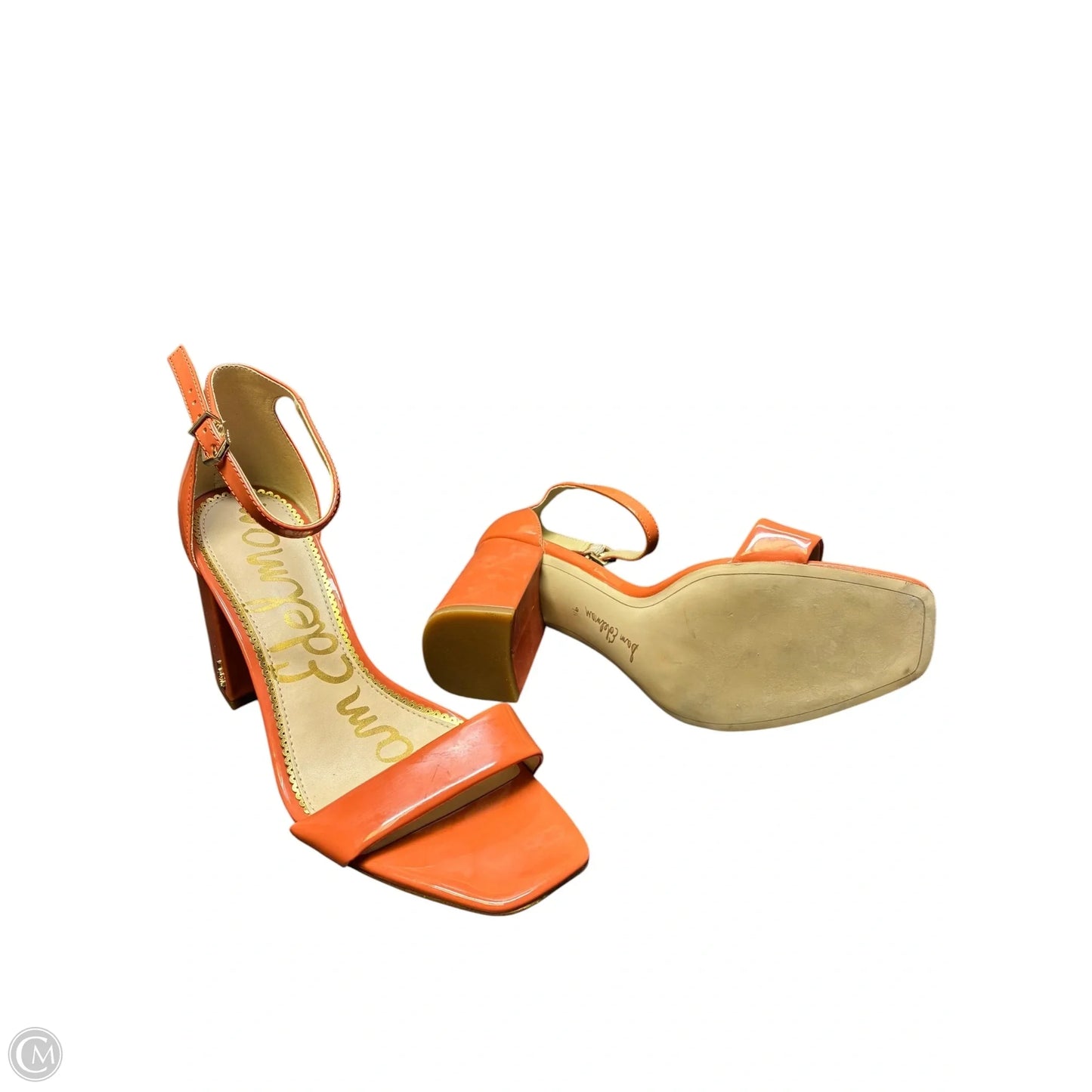 Sandals Heels Platform By Sam Edelman In Orange, Size: 9.5