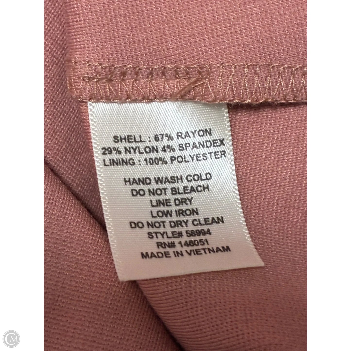 Dress Casual Short By Monteau In Peach, Size: M