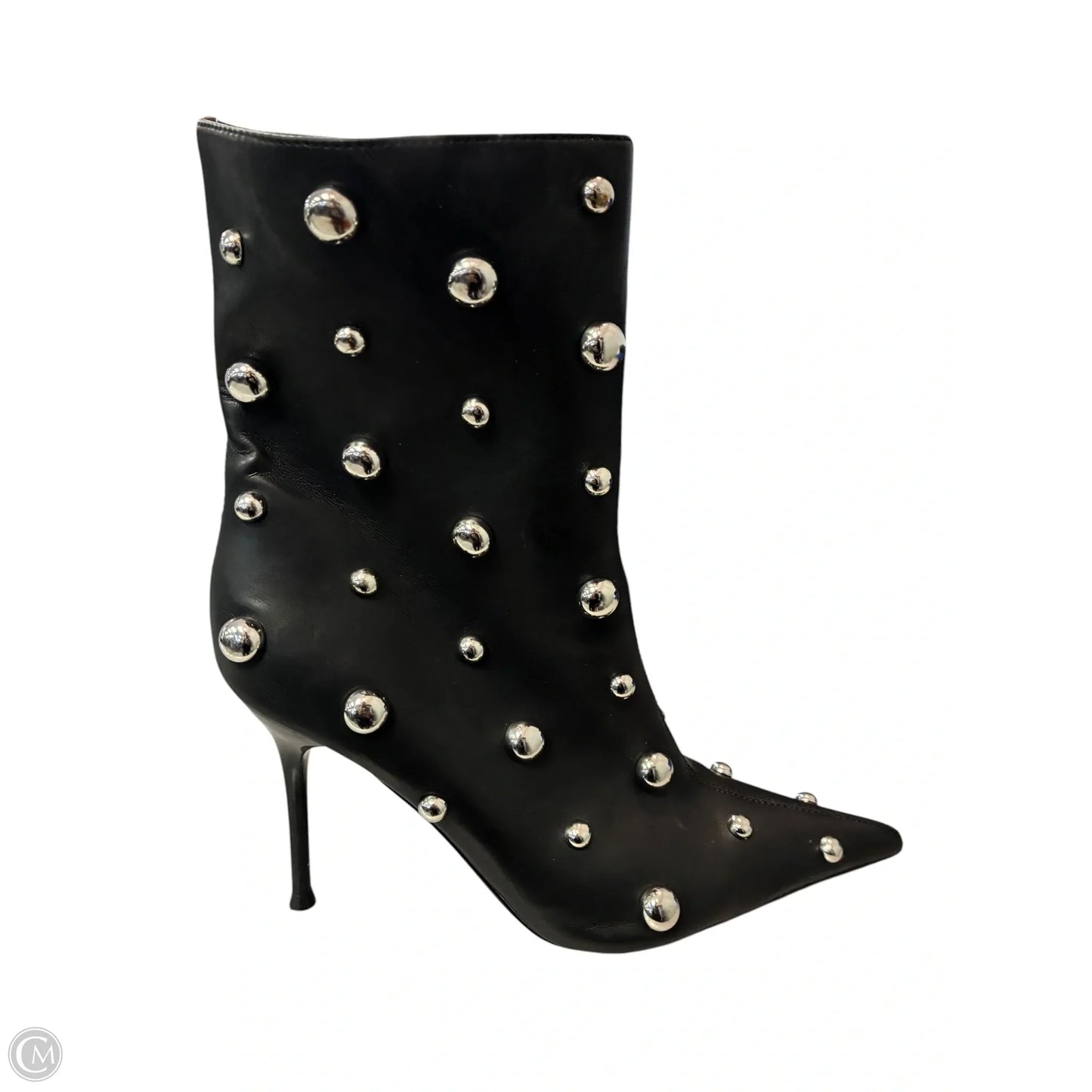 Boots Ankle Heels By River Island In Black, Size: 7