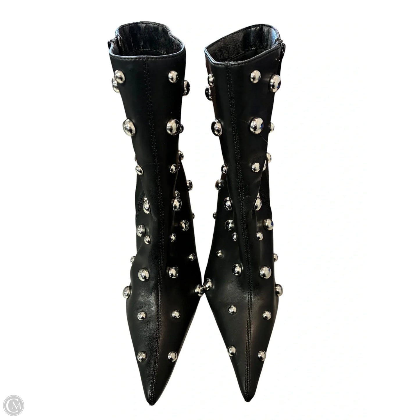 Boots Ankle Heels By River Island In Black, Size: 7