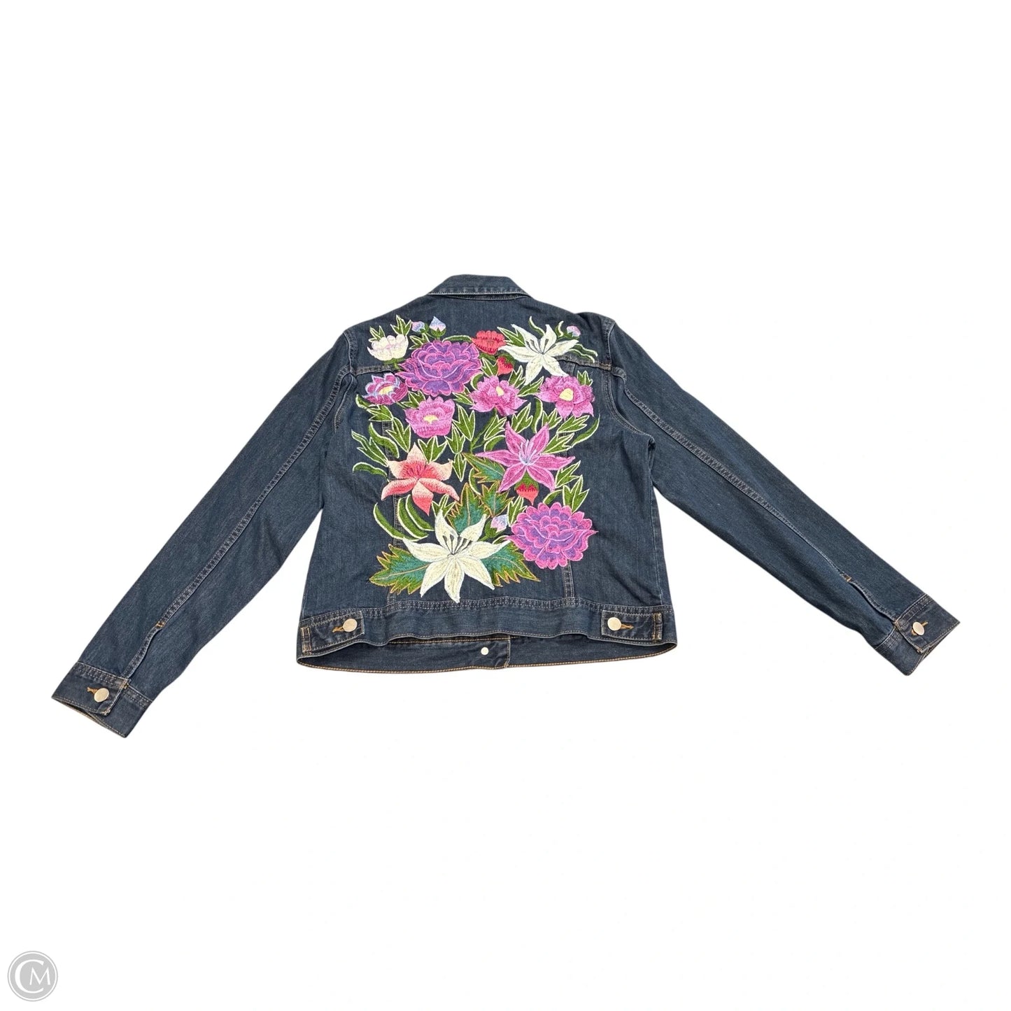 Jacket Denim By Clothes Mentor In Blue, Size: L