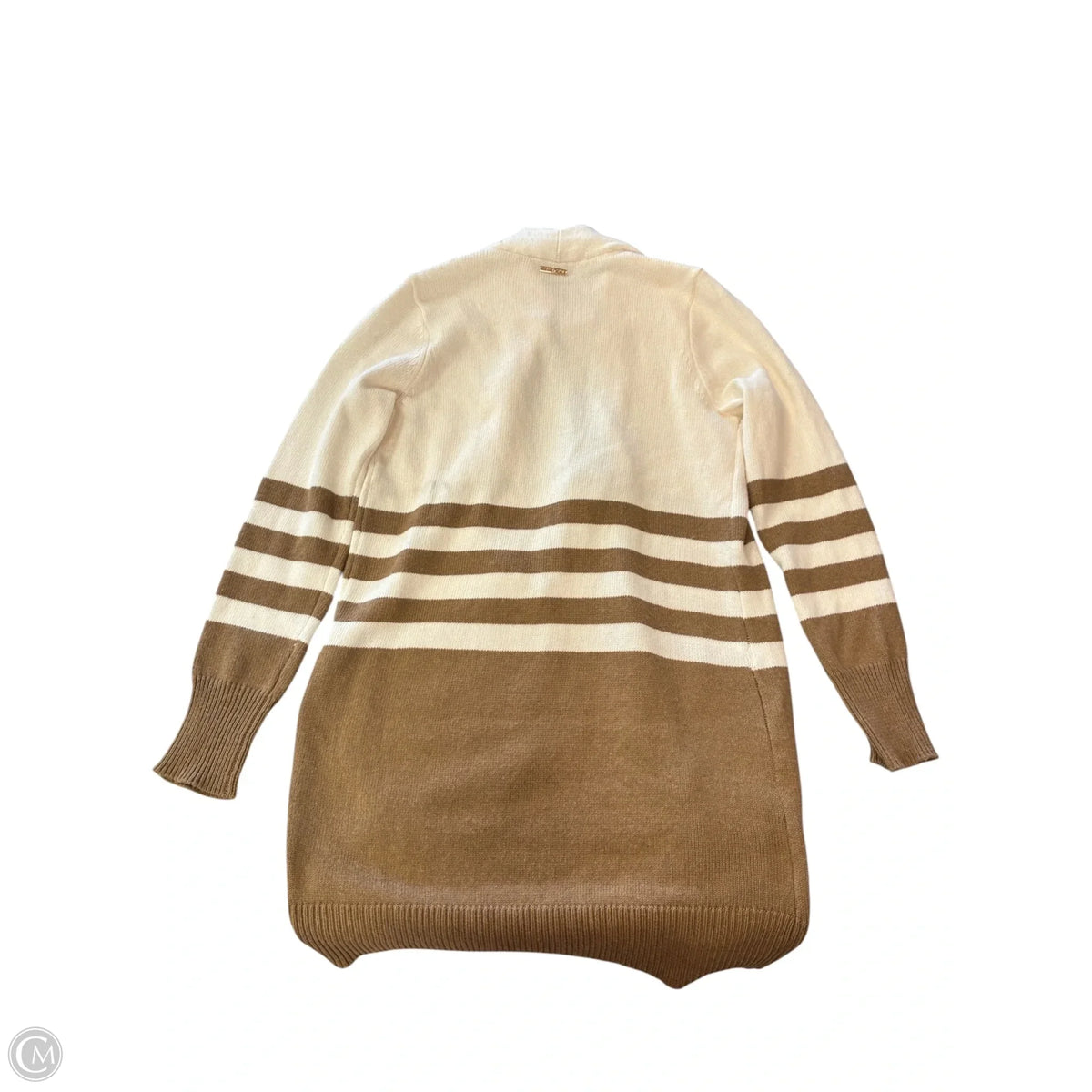 Cardigan By Michael By Michael Kors In Cream & Tan, Size: S