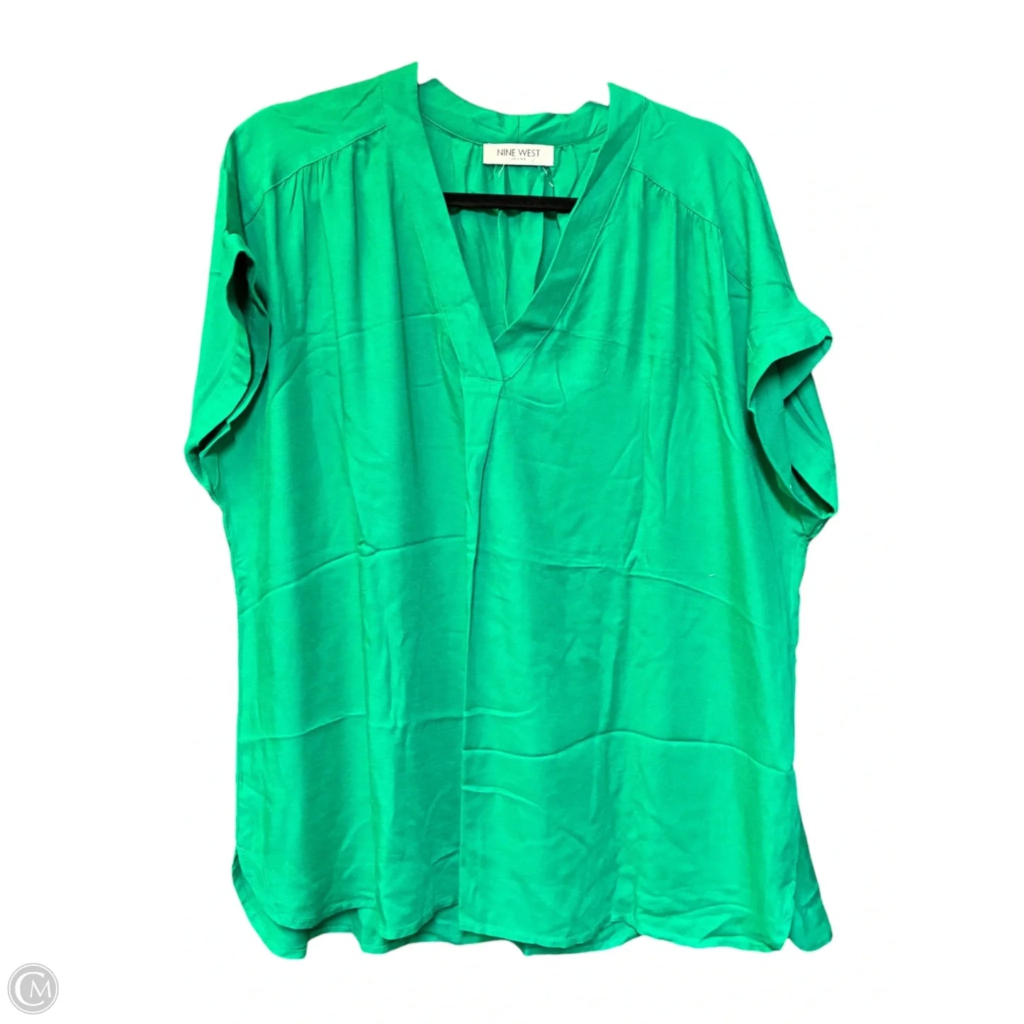 Top Short Sleeve By Nine West In Green, Size: Xl