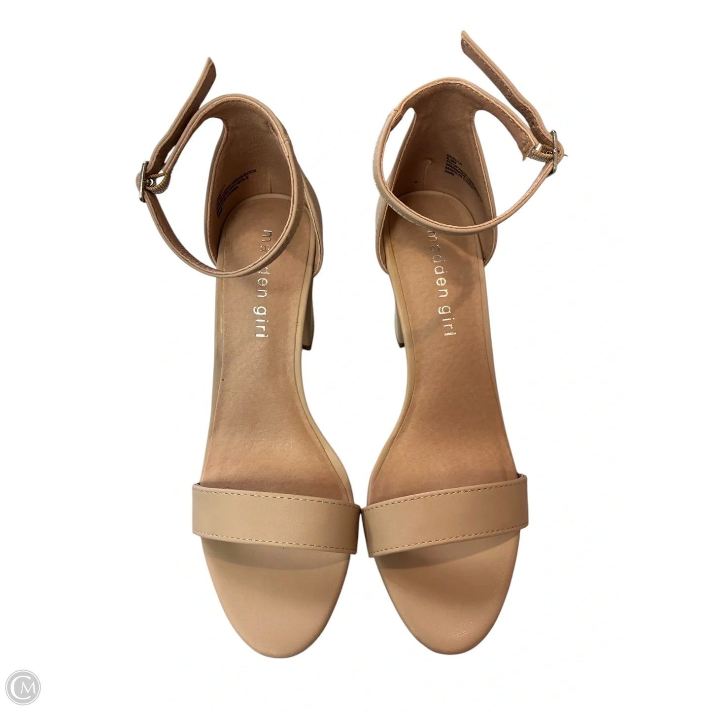 Sandals Heels Block By Madden Girl In Cream, Size: 6.5