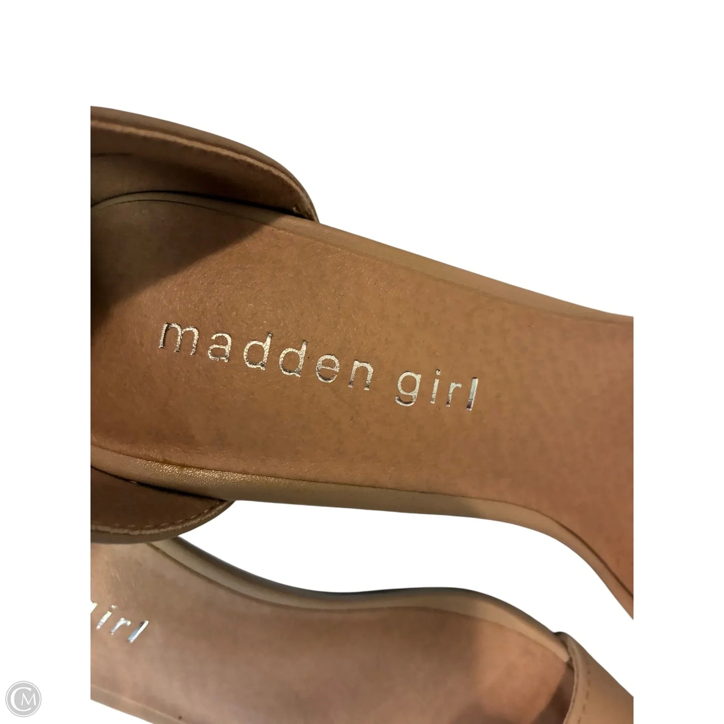Sandals Heels Block By Madden Girl In Cream, Size: 6.5