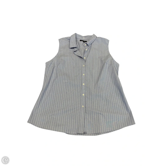 Blouse Sleeveless By Banana Republic In Blue, Size: 18