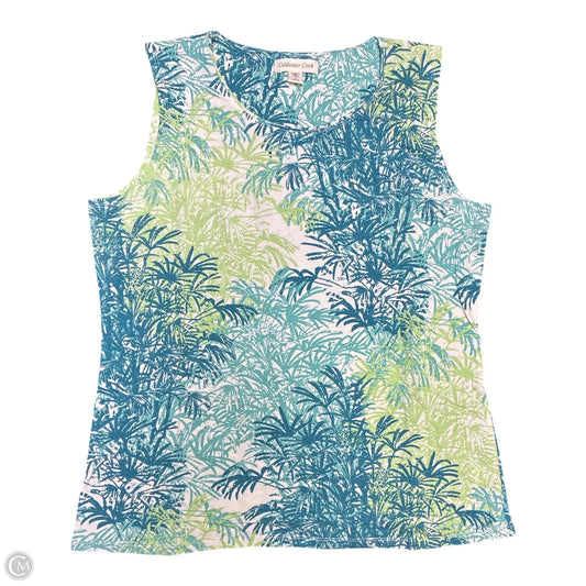 Top Sleeveless By Coldwater Creek In Blue & Green, Size: L