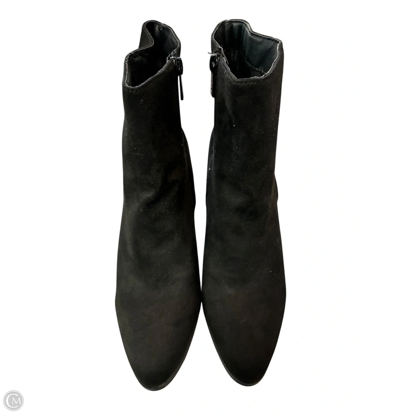Boots Ankle Heels By Bamboo In Black, Size: 10