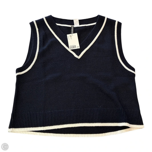 Vest Sweater By Divided In Navy, Size: M