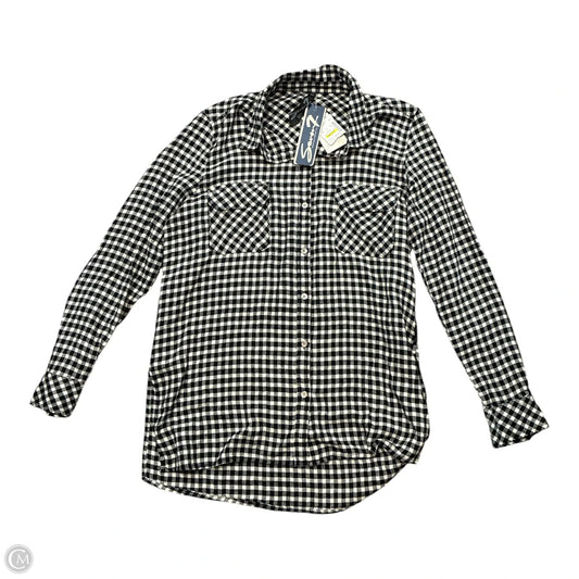 Top Long Sleeve By Seven 7 In Black & White, Size: M