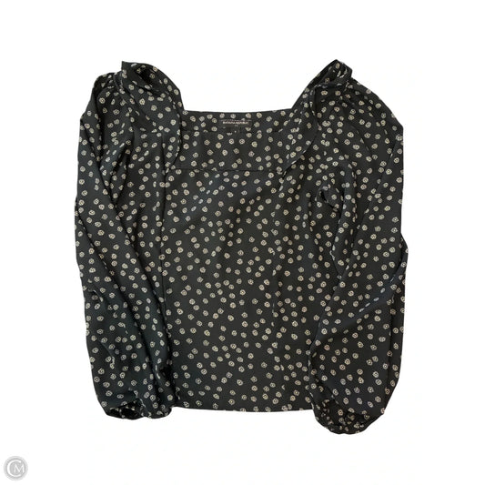 Blouse Long Sleeve By Banana Republic In Black, Size: S