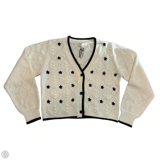 Sweater Cardigan By Pinch In Black & White, Size: M