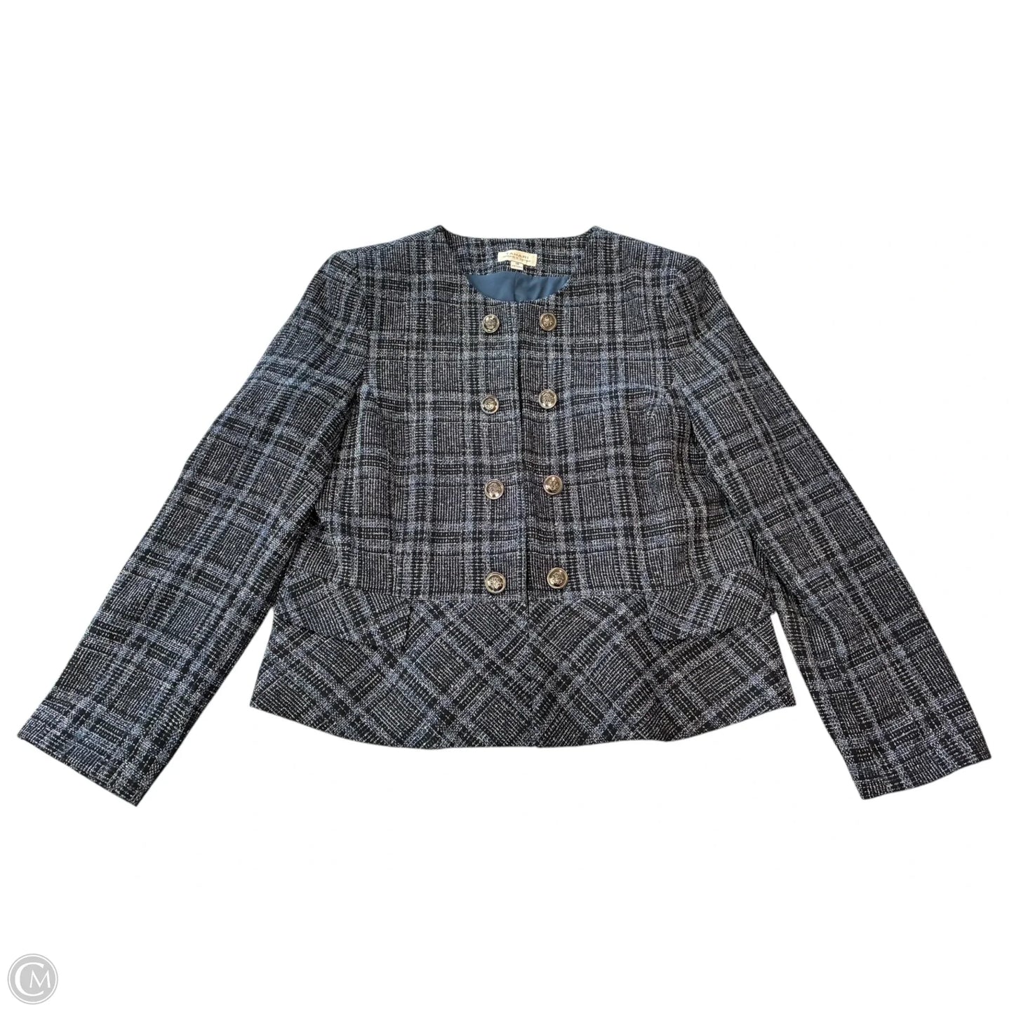 Coat Peacoat By Tahari In Blue, Size: Xl