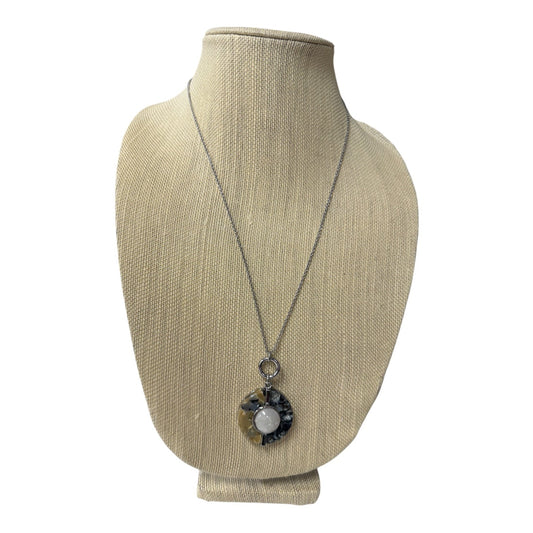 Necklace Pendant By Ann Taylor In Grey