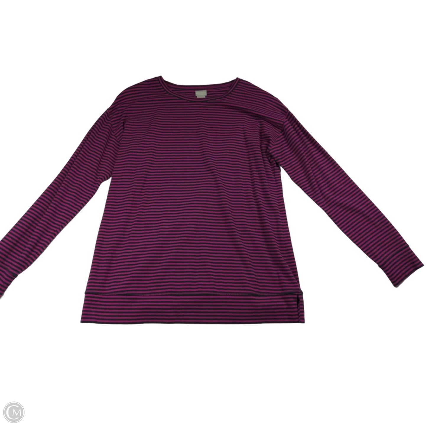 Top Long Sleeve By Chicos In Black & Purple, Size: M