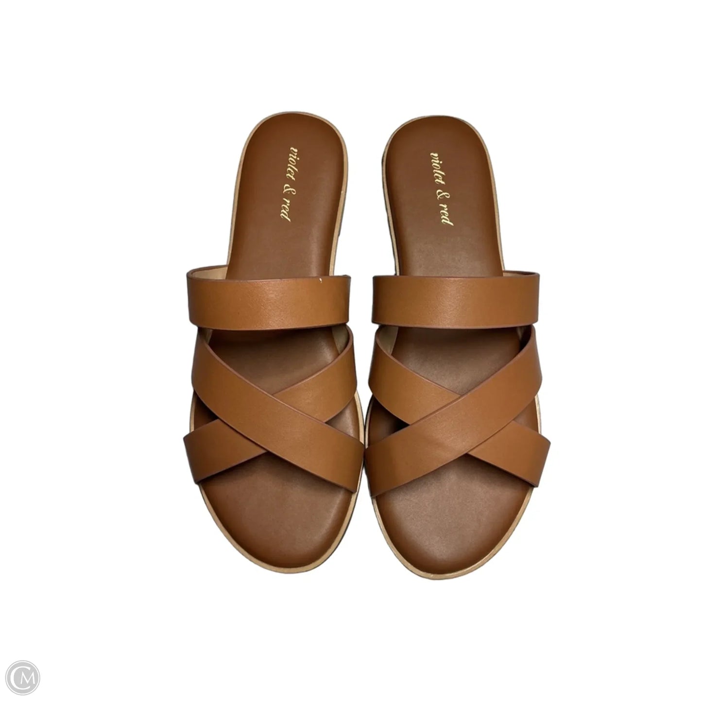 Sandals Flats By Clothes Mentor In Brown, Size: 8.5