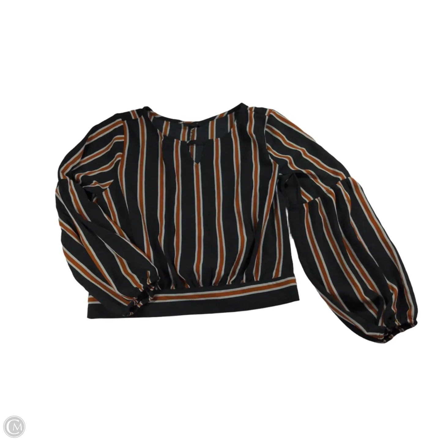 Top Long Sleeve By Mine In Striped Pattern, Size: S