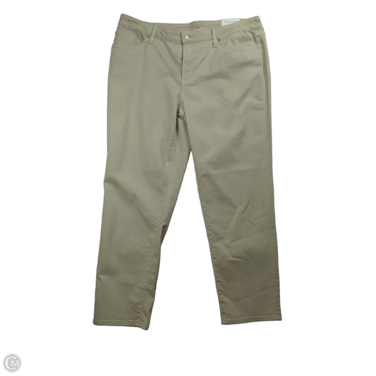 Jeans Straight By Chicos In Beige, Size: 16