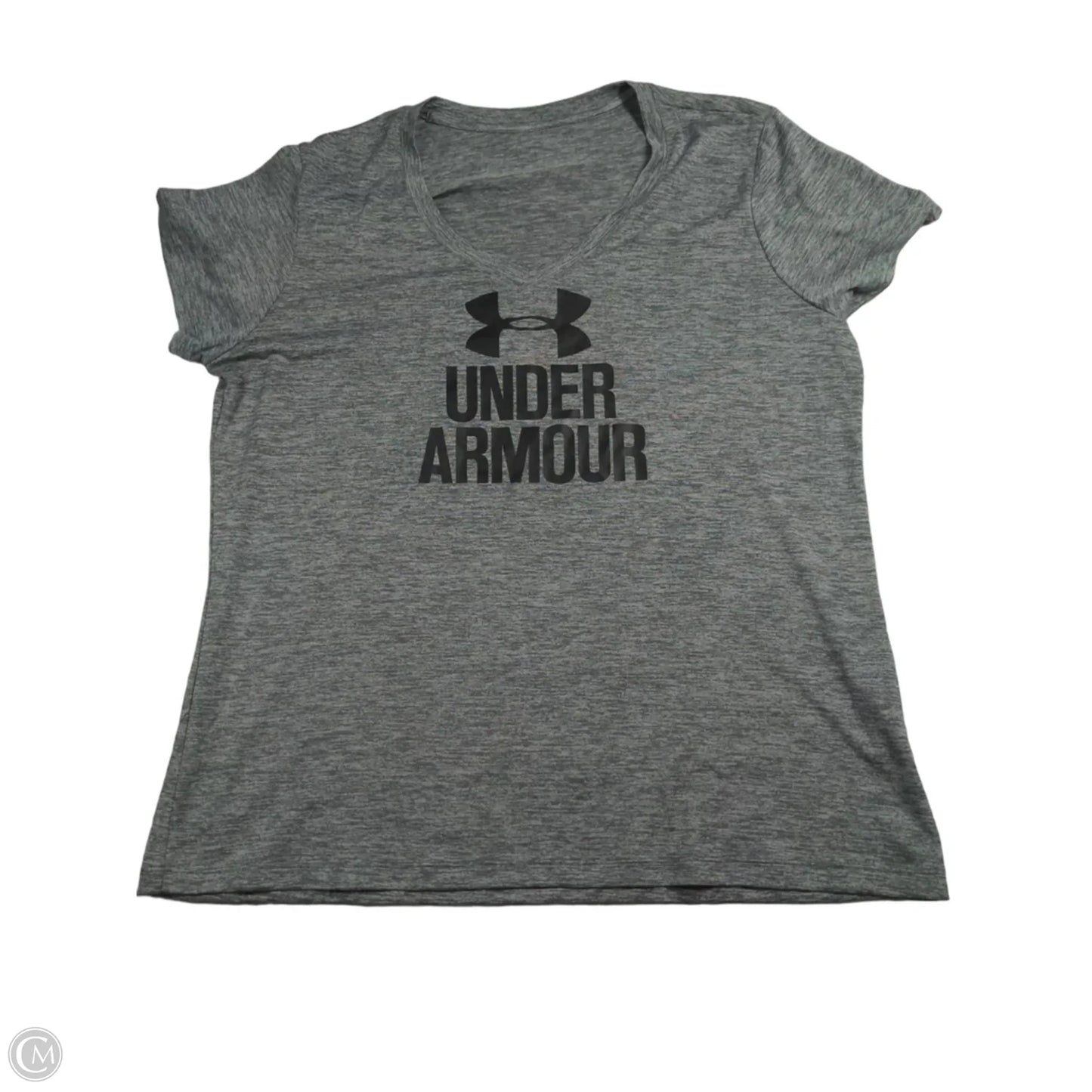 Athletic Top Short Sleeve By Under Armour In Grey, Size: Xl