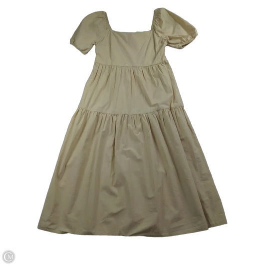 Dress Casual Midi By Fabrik In Cream, Size: M