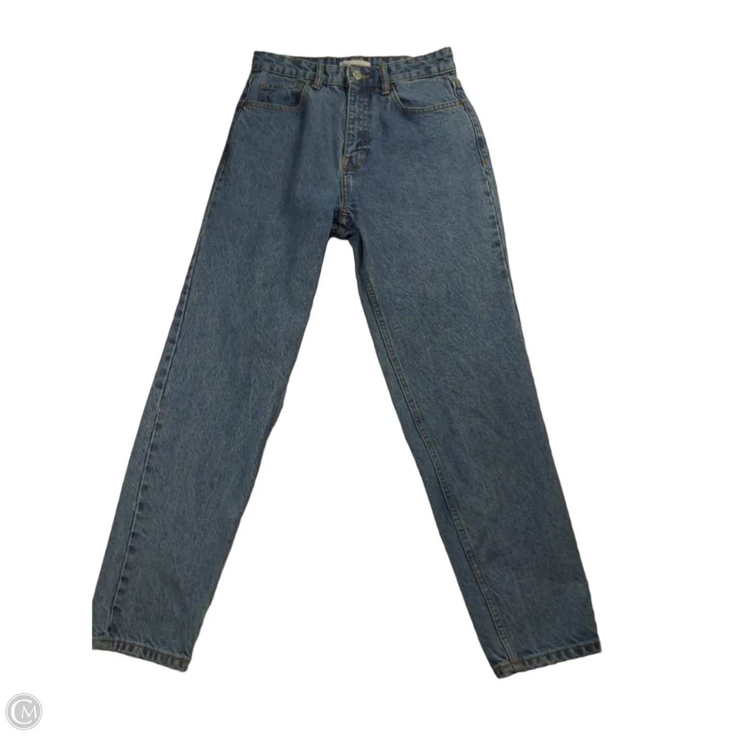 Jeans Straight By Zara In Blue Denim, Size: 4