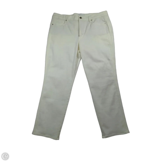 Jeans Straight By White House Black Market In White, Size: 14