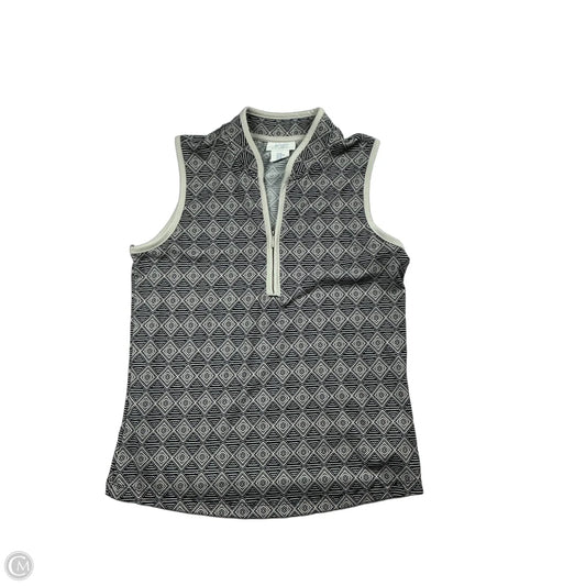 Athletic Tank Top By Sigrid Olsen In Black & White, Size: Xs