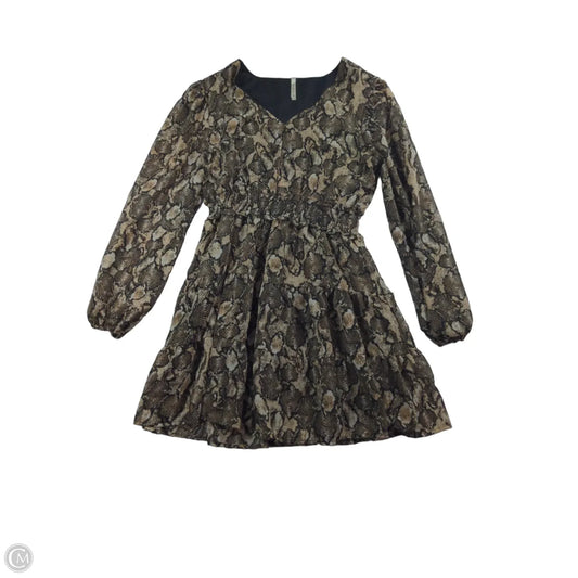 Dress Party Short By Clothes Mentor In Snakeskin Print, Size: M