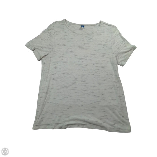 Top Short Sleeve Basic By Old Navy In Grey & White, Size: M