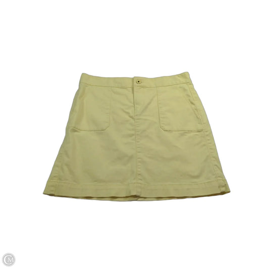 Skirt Mini & Short By Loft In Yellow, Size: 4