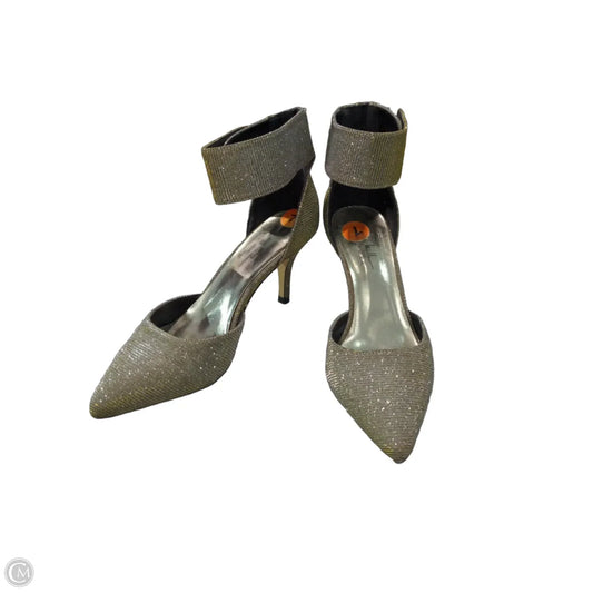Shoes Heels Stiletto By Nicole Miller In Silver & Tan, Size: 7