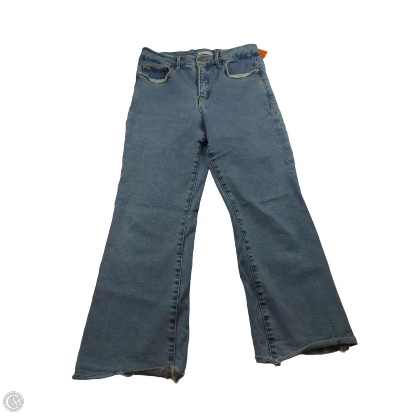 Jeans Straight By Good American In Blue Denim, Size: 8
