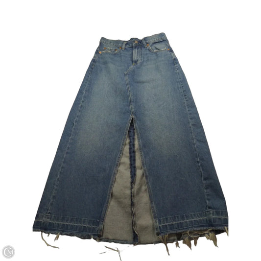 Skirt Maxi By Gap In Blue Denim, Size: 26