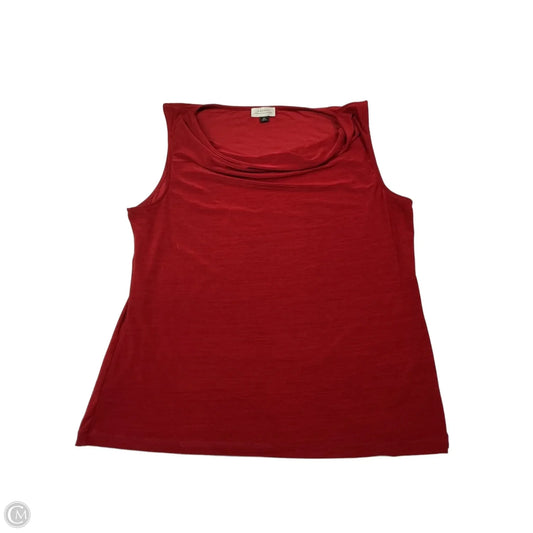 Top Sleeveless By Tahari In Red, Size: Xl