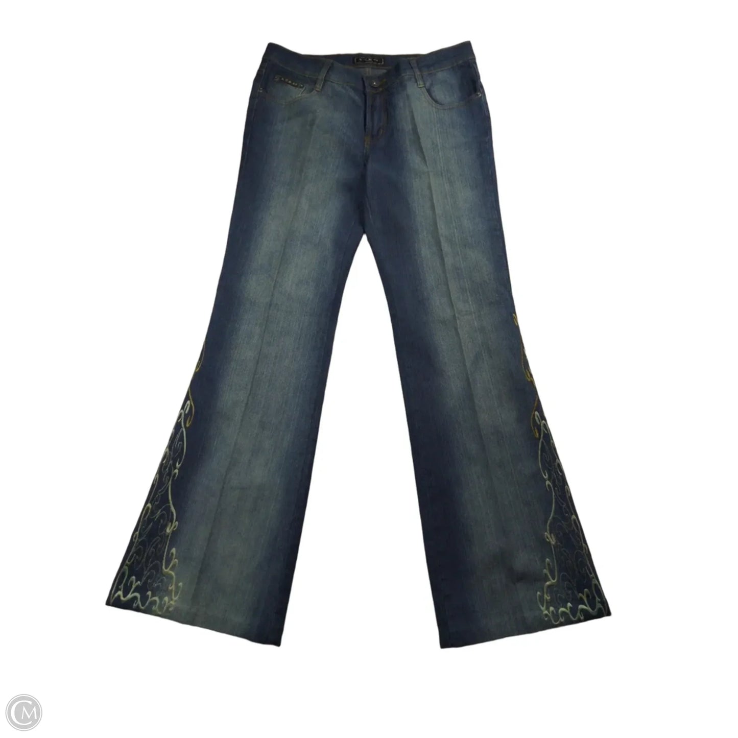 Jeans Flared By Cmb In Blue Denim, Size: 10
