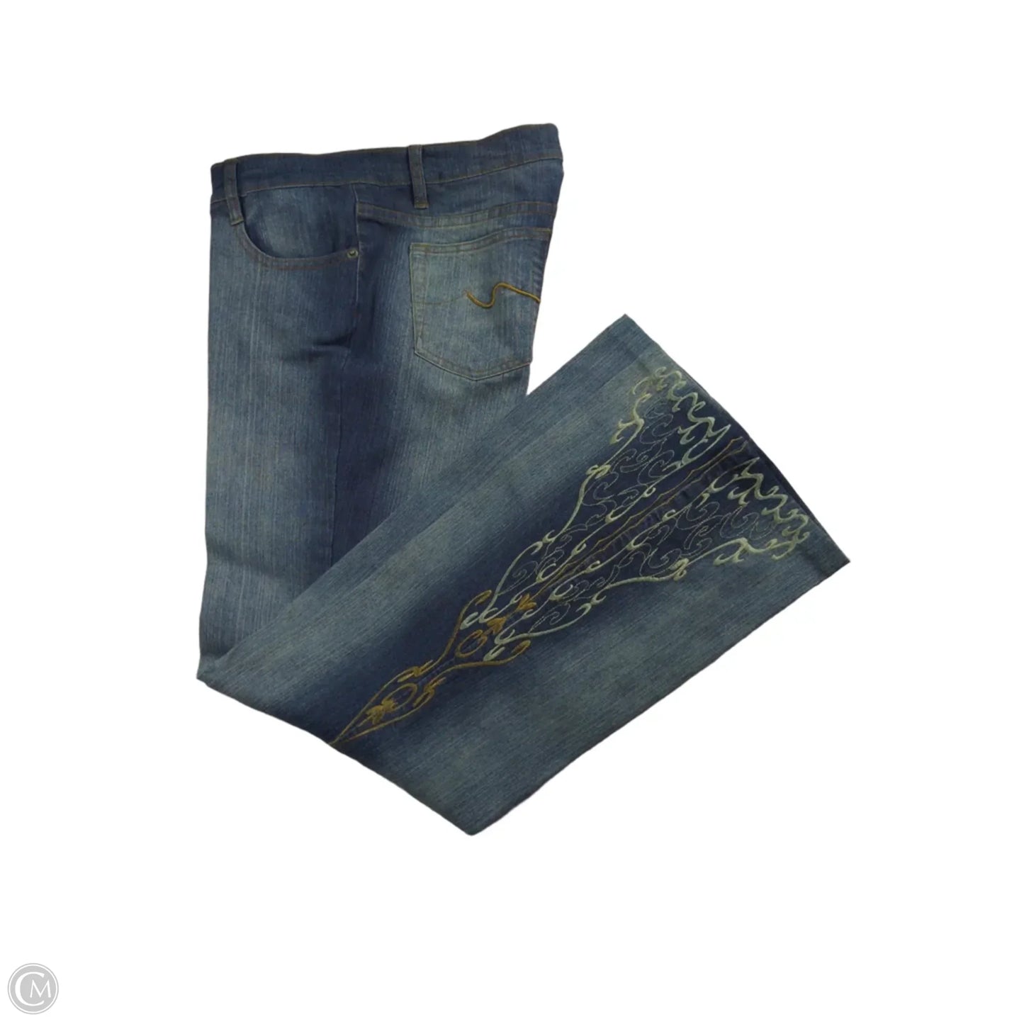 Jeans Flared By Cmb In Blue Denim, Size: 10