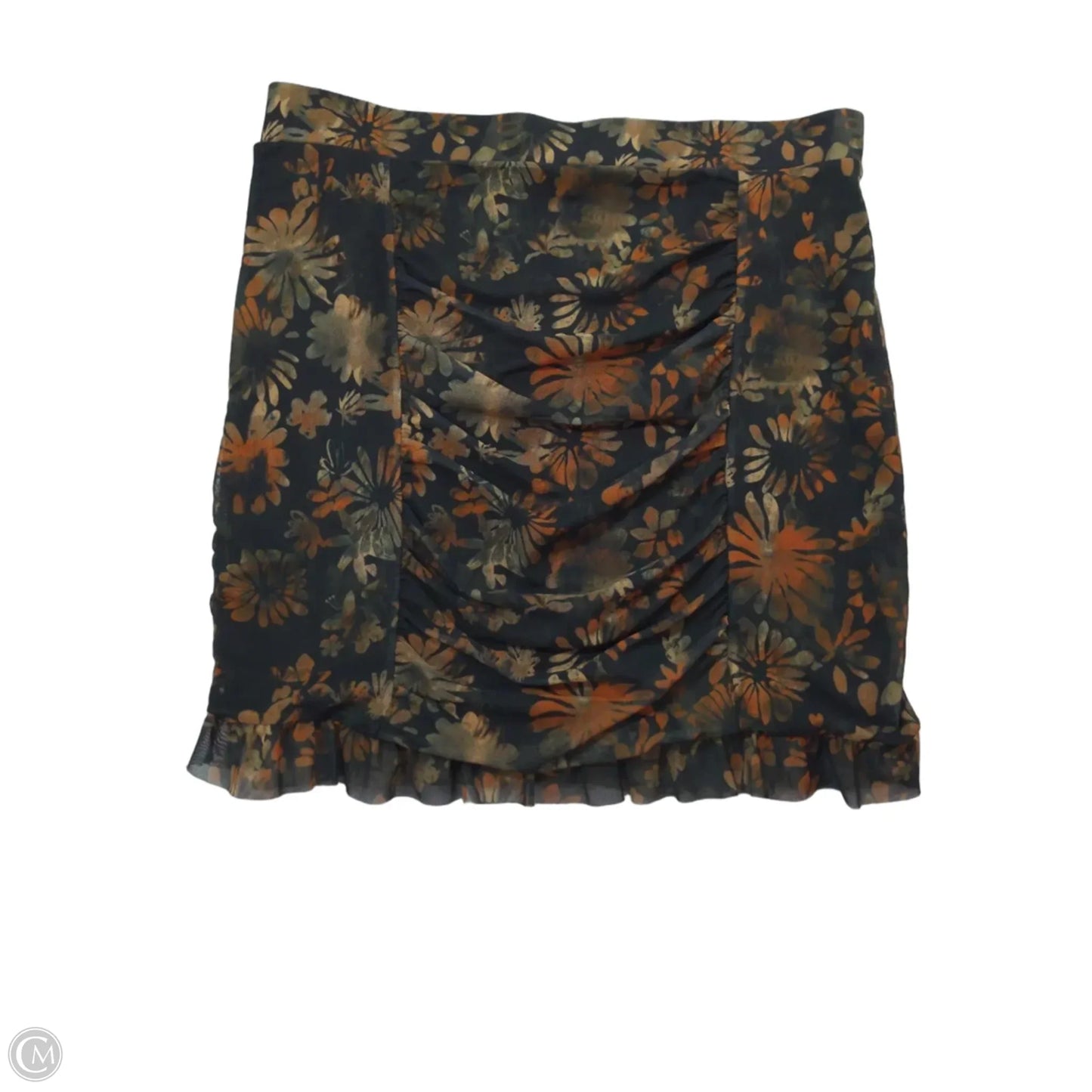 Skirt Mini & Short By Free People In Black & Orange, Size: Xl