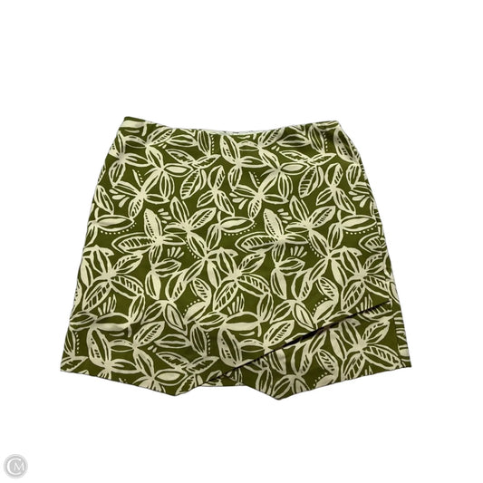 Skort By Versona In Cream & Green, Size: S