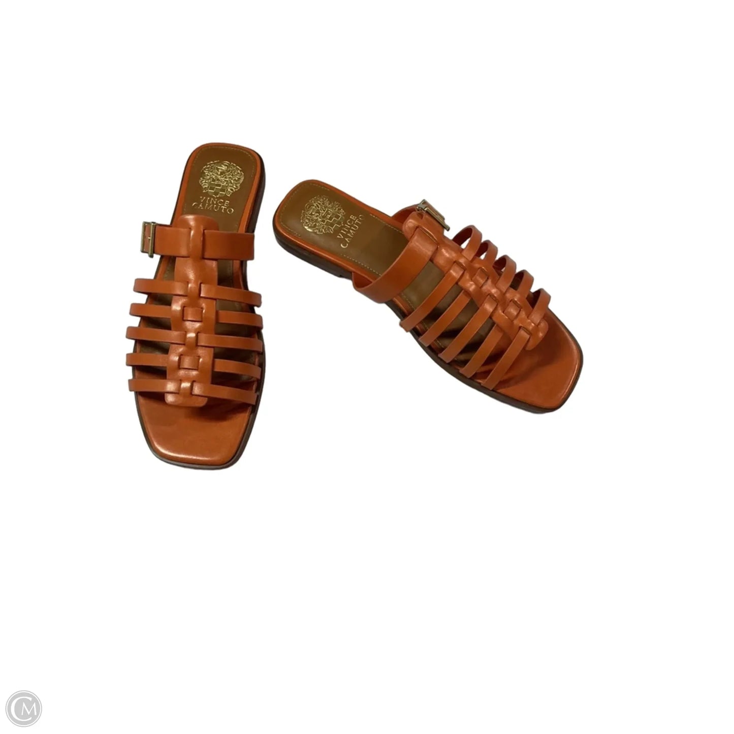 Sandals Flats By Vince Camuto In Brown & Orange, Size: 10