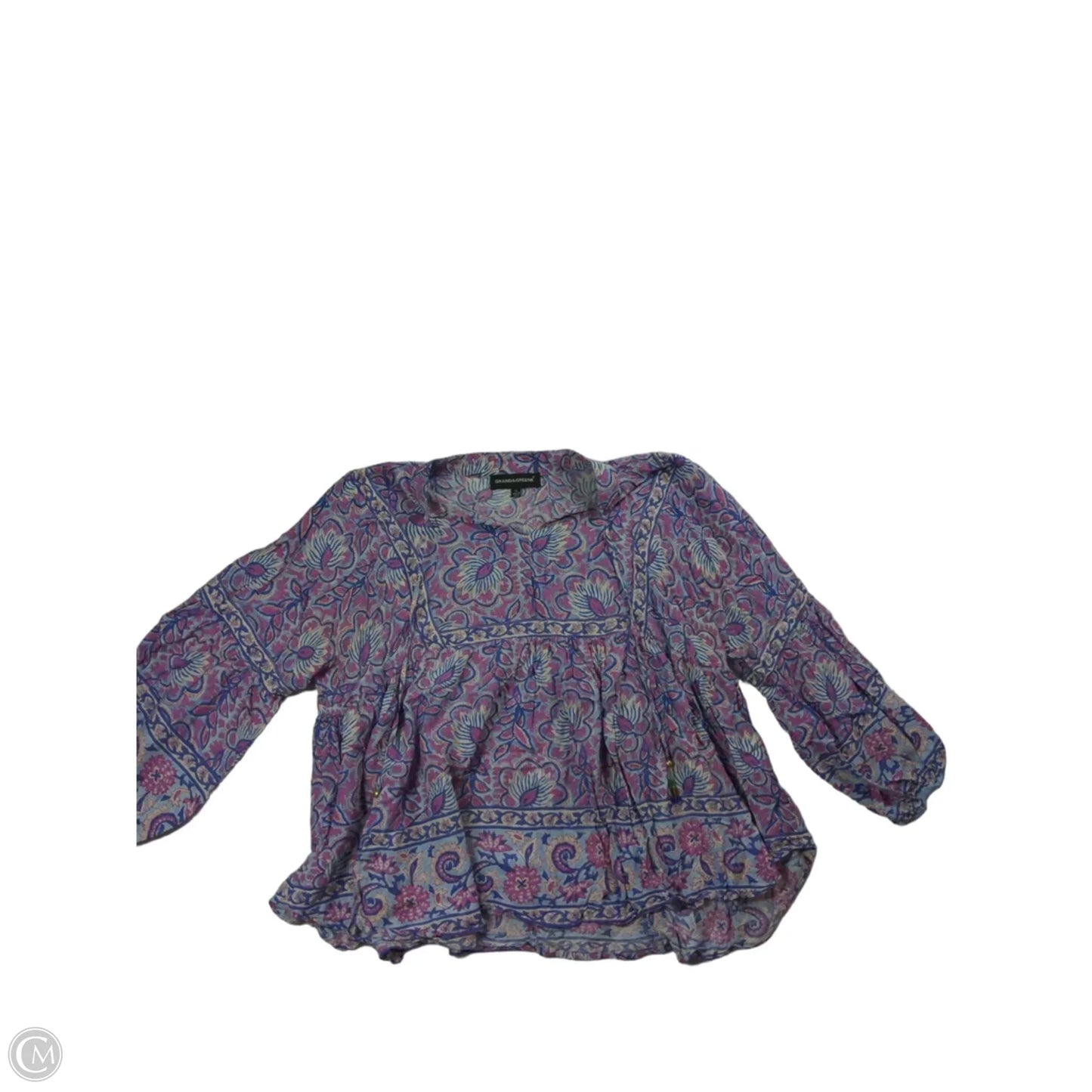 Top 3/4 Sleeve By Grand And Greene In Floral Print, Size: Xl