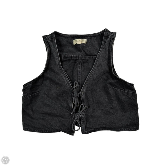 Top Sleeveless By Madewell In Black Denim, Size: 4