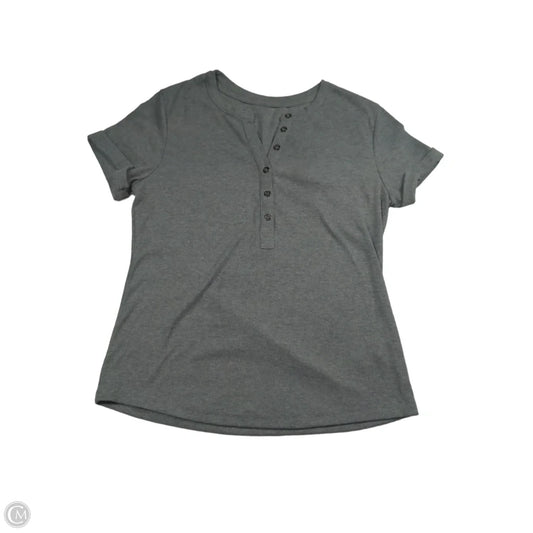 Top Short Sleeve By Clothes Mentor In Grey, Size: S