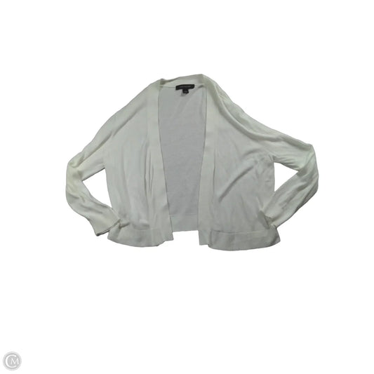 Sweater Cardigan By Ann Taylor In White, Size: M