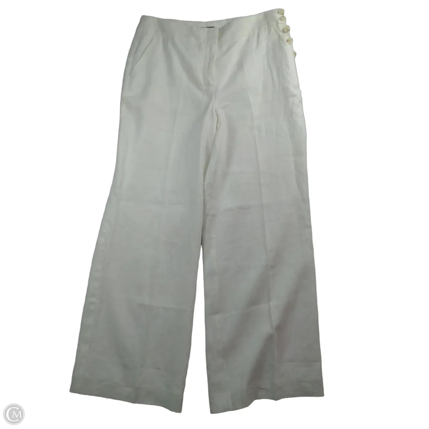 Pants Linen By Talbots In White, Size: 12