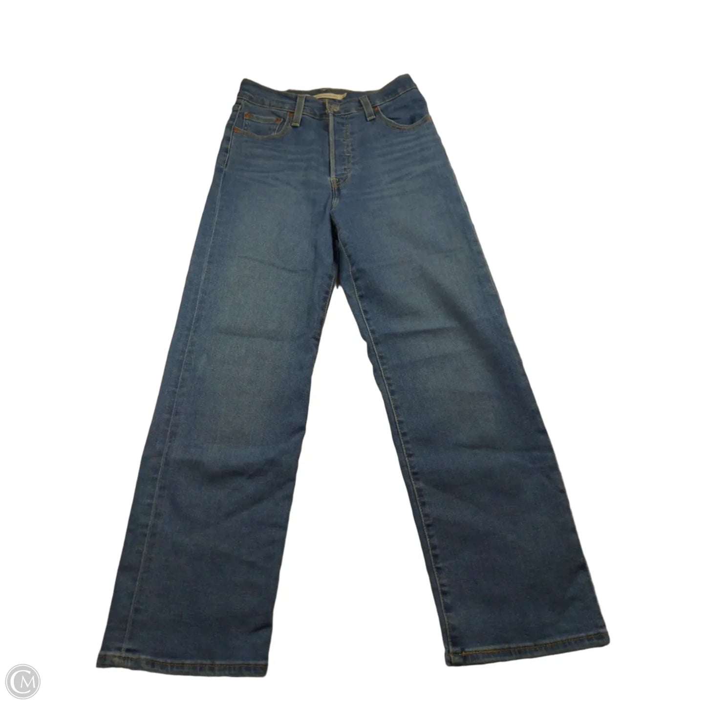 Jeans Straight By Levis In Blue Denim, Size: 2